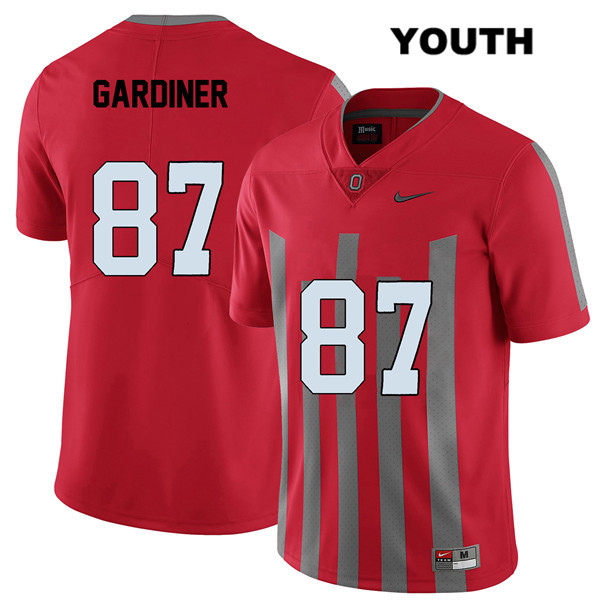 Ohio State Buckeyes Youth Ellijah Gardiner #87 Red Authentic Nike Elite College NCAA Stitched Football Jersey VV19T58GL